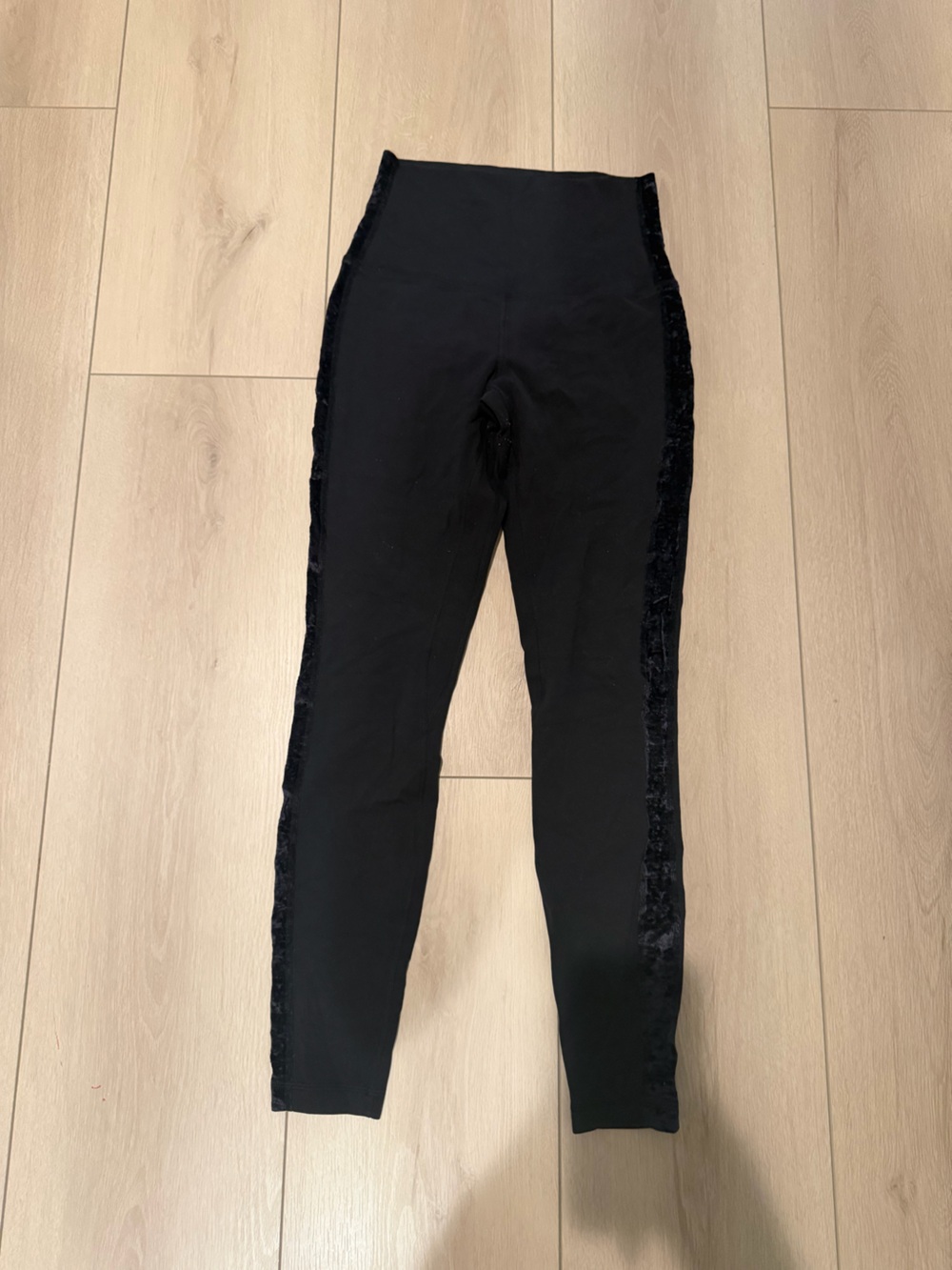 High-Waist Black Side-Trim Women's leggings
